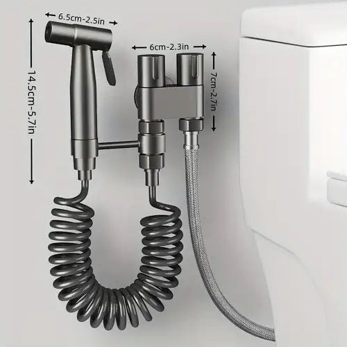 Modern automatic bidet sprayer with 2 outlets